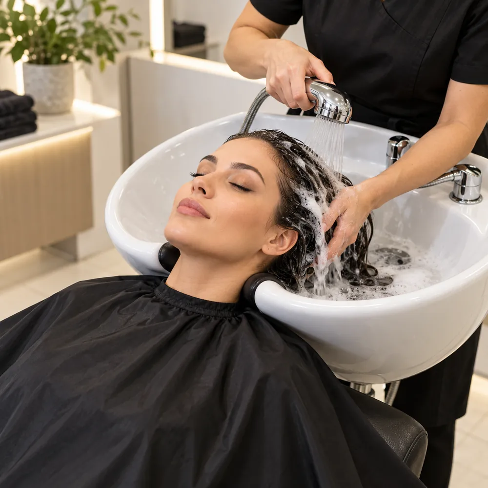 Rincer abondamment les cheveux après le shampooing.