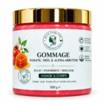 Gommage tomate, miel et alpha-arbutine